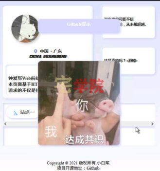 小白菜新拟态个人主页2.0-阿宅博客