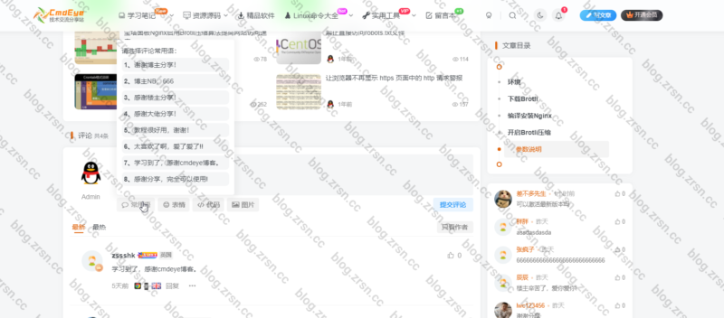 子比主题添加文章评论常用语功能-阿宅博客